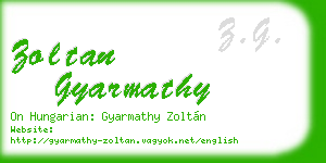 zoltan gyarmathy business card